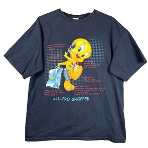 Vintage looney tunes All Pro Shopper T shirt XL 1997 Tweety Bird Graphic Print